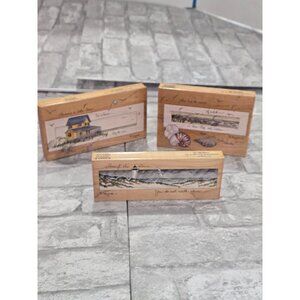 D Morgan Stamps Happen Lighthouse Seaside Ocean Rubber Stamps Lot of 3 Sea Shell